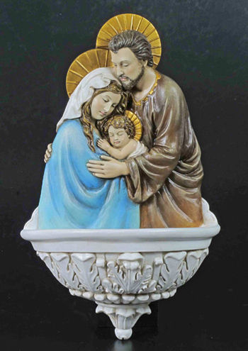 SR-75428-C Holy Family Font, Hand-Painted Colors, 9inches