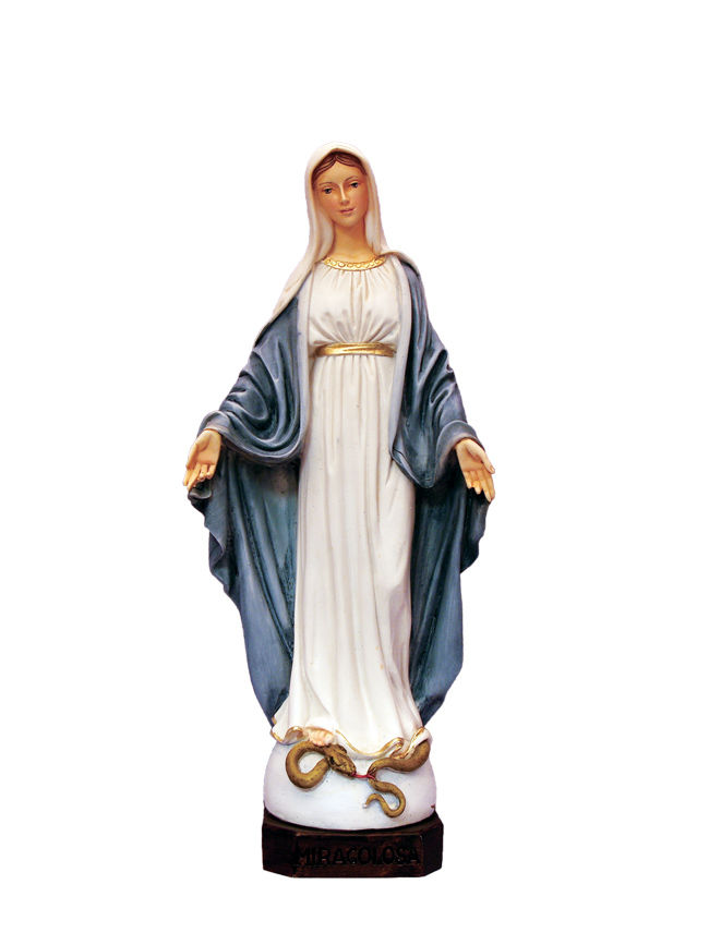 PA-629 Dama de la gracia, alabastro pintado a mano, 12 &quot;