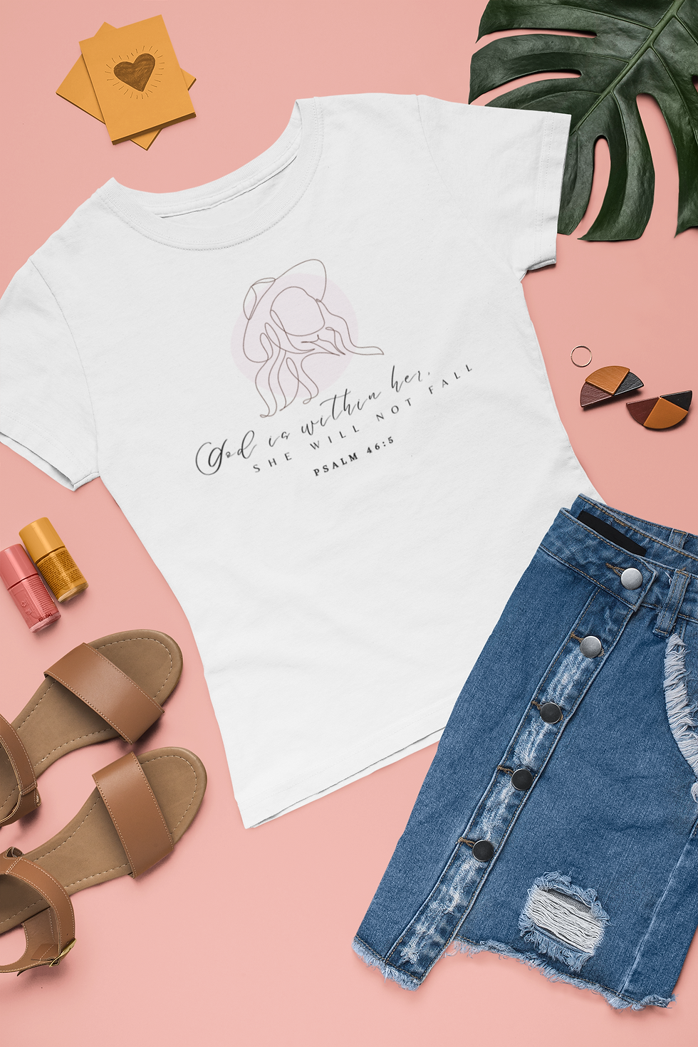 Thumbnail: Boho Psalm 46:5 T-Shirt | Christian T-Shirt Designs