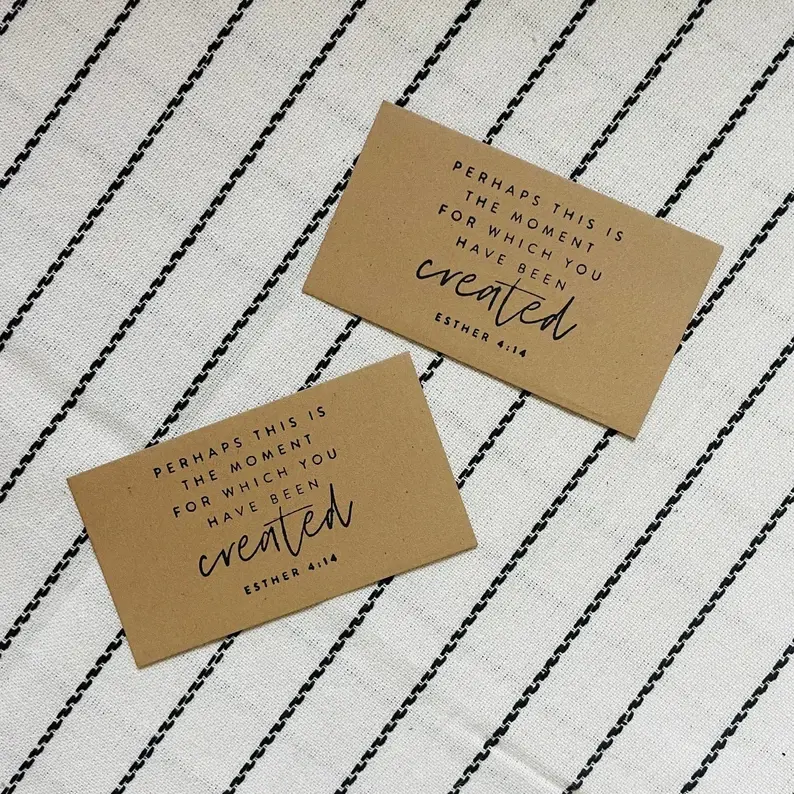 Thumbnail: Minimalist Kraft Paper Cards | Kraft Tags | Gift Tags | Esther 4 Prayer Cards