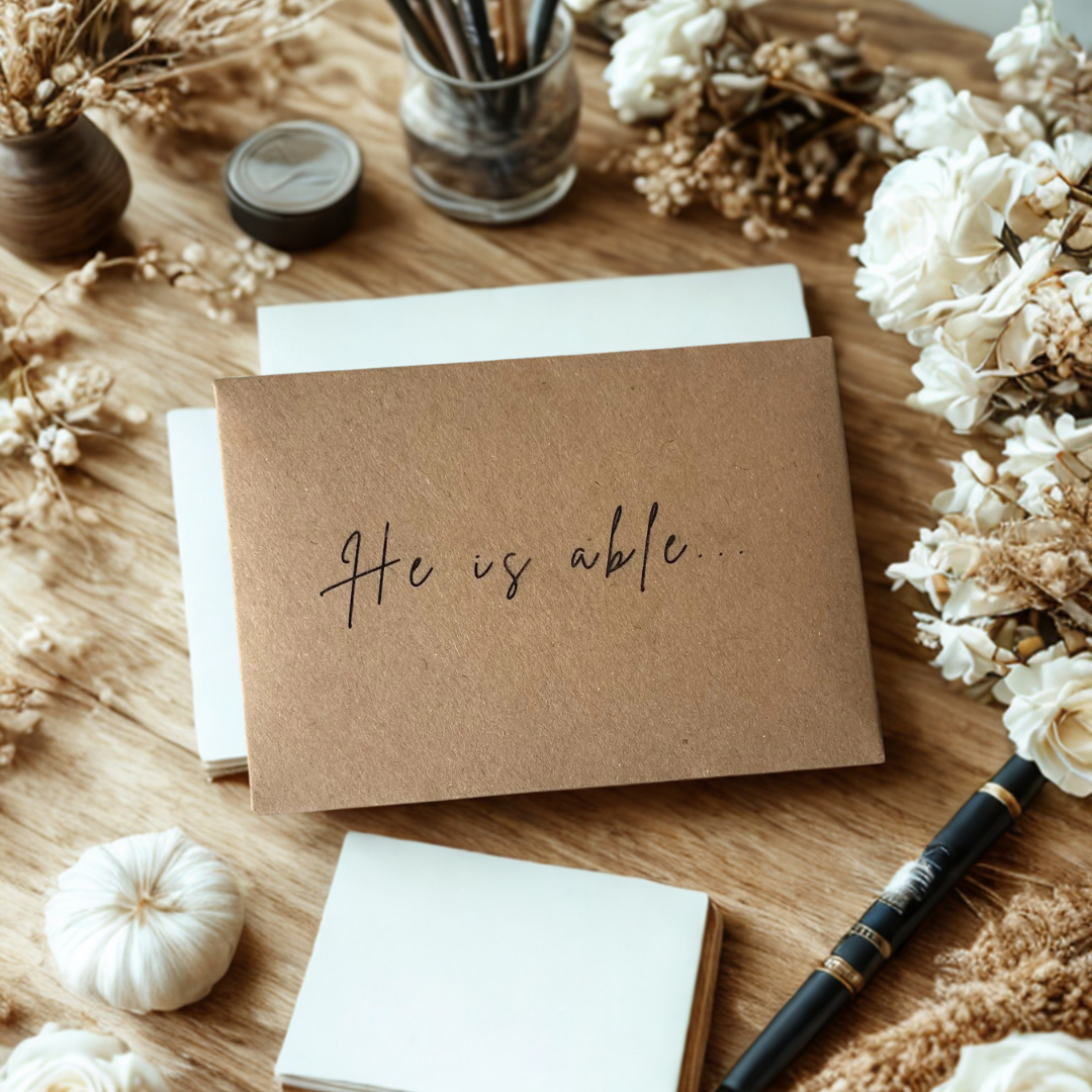 He Is Able Gift Card Holder | Christian Gift Card | Mini Foldable Gift Card