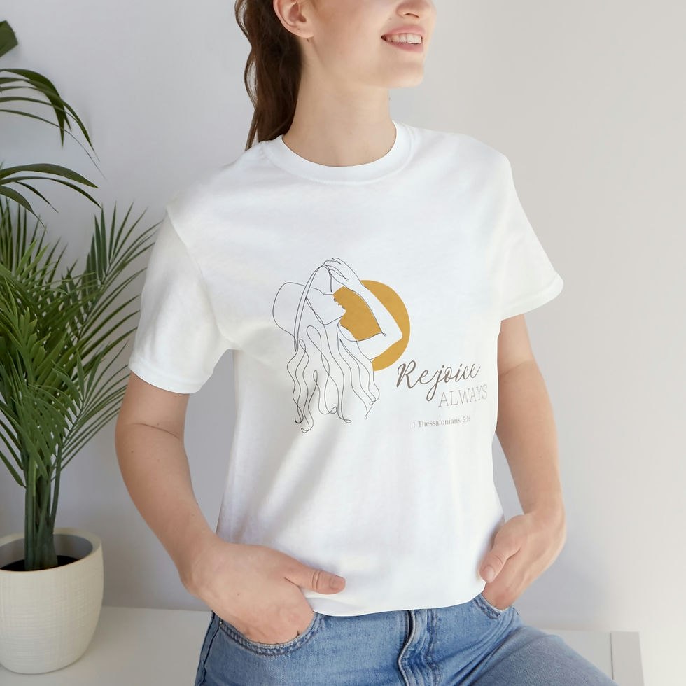 Thumbnail: Boho 1 Thessalonians 5:16 T-shirt