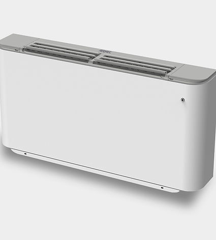 Ventilo-convecteurs Inverter avec panneau radiant pour installation universelle à usage résidentiel, pour le chauffage, le refroidissement et la déshumidification, associables à tout générateur de chaleur.