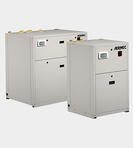 WRL est une pompe à chaleur réversible du côté eau fonctionnant au fluide frigorigène R410A. Il s'agit d'une unité mono-circuit pour intérieur idéale pour les applications géothermiques équipées de compresseurs hermétiques scroll, d'échangeurs à plaques côté installation et côté source, répondant parfaitement aux exigences du secteur résidentiel : dimensions réduites, facilité de mise en place, faible niveau sonore. Sur les unités à désurchauffeur, on pourra également produire de l'eau chaude gratuitement. Possibilité d'équipement hydronique intégré tant côté installation que côté source comprenant les principaux composants hydrauliques. L’unité est disponible en différentes configurations, avec pompes à hauteur manométrique élevée ou basse, pompes inverter et la possibilité de monter une vanne modulante pour la réduction des consommations.
