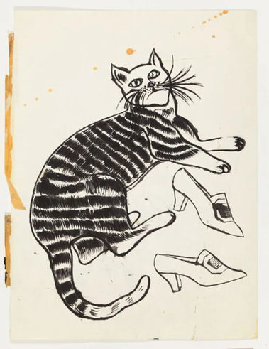Illustration féline graphique et expressive
Dessin en noir et blanc d’un chat stylisé, aux yeux vifs et à la posture dynamique. Lignes énergiques, queue recourbée, rayures graphiques, patte en mouvement. Style d’illustration expressif et moderne, évoquant la spontanéité du trait à l’encre. Esthétique rétro ou mid-century, contrastes marqués, atmosphère espiègle et vive.
