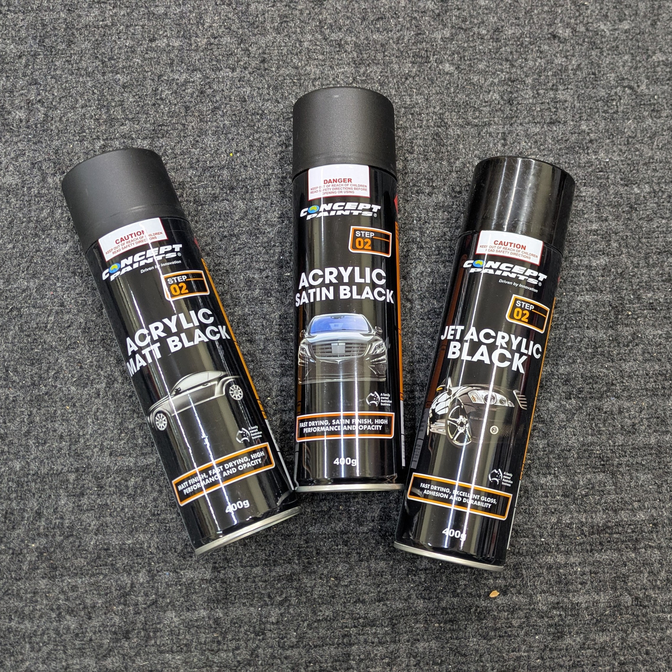 Concept Paints Acrylic Aerosol Black