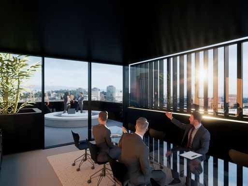 Le 35 conference rooms. 24m2, 48m2 60m2 , fully-equipped meeting rooms with ceiling-to-floor windows. 24m2 rooftop conference room with private terrace.
