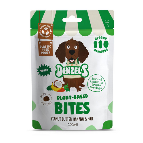 Denzel's PlantBased Bites Dog Treats 100g Home with Hounds