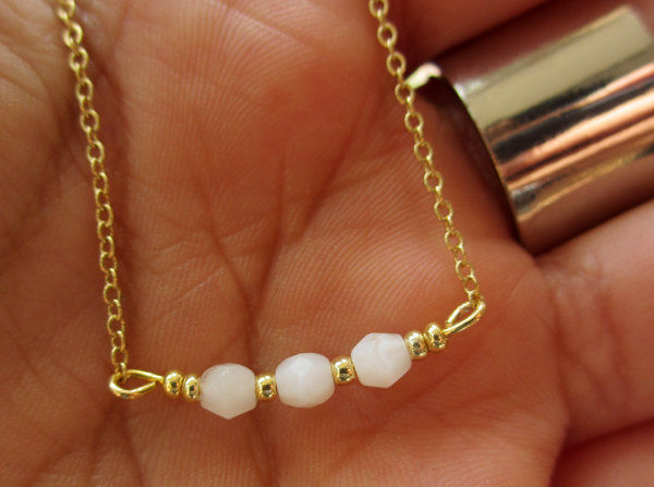 Thumbnail: white quartz necklace