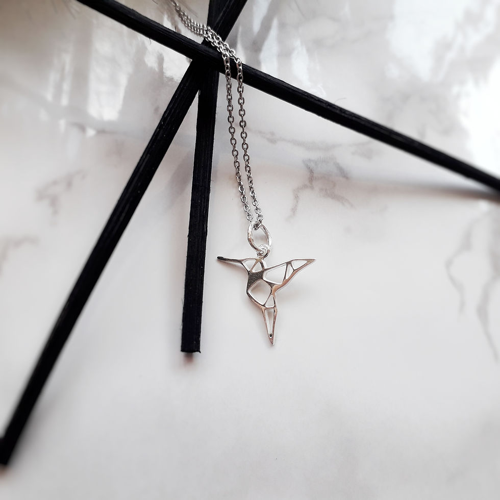 Thumbnail: bini chohan silver bird necklace