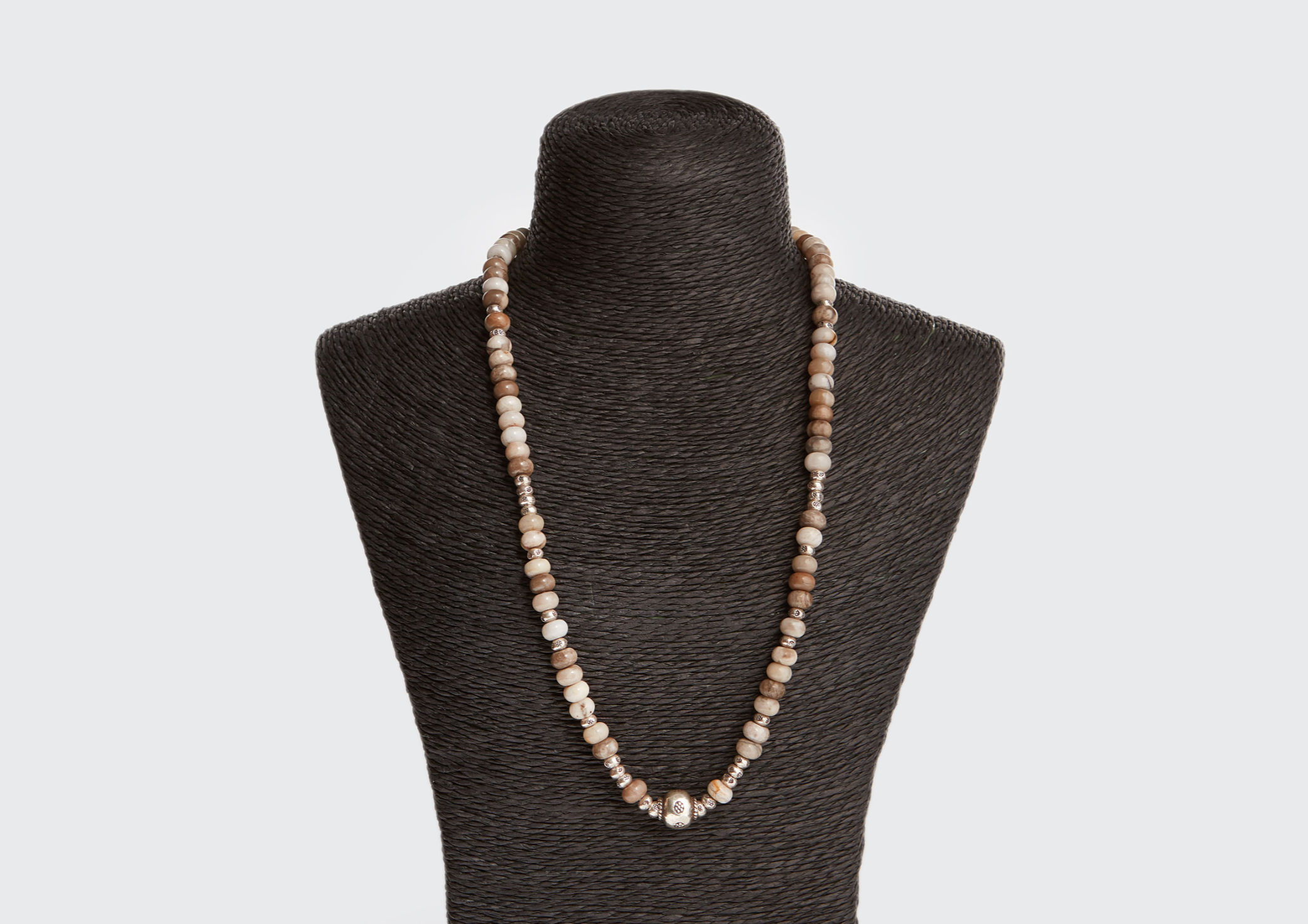 Steinkette "bondy" beige