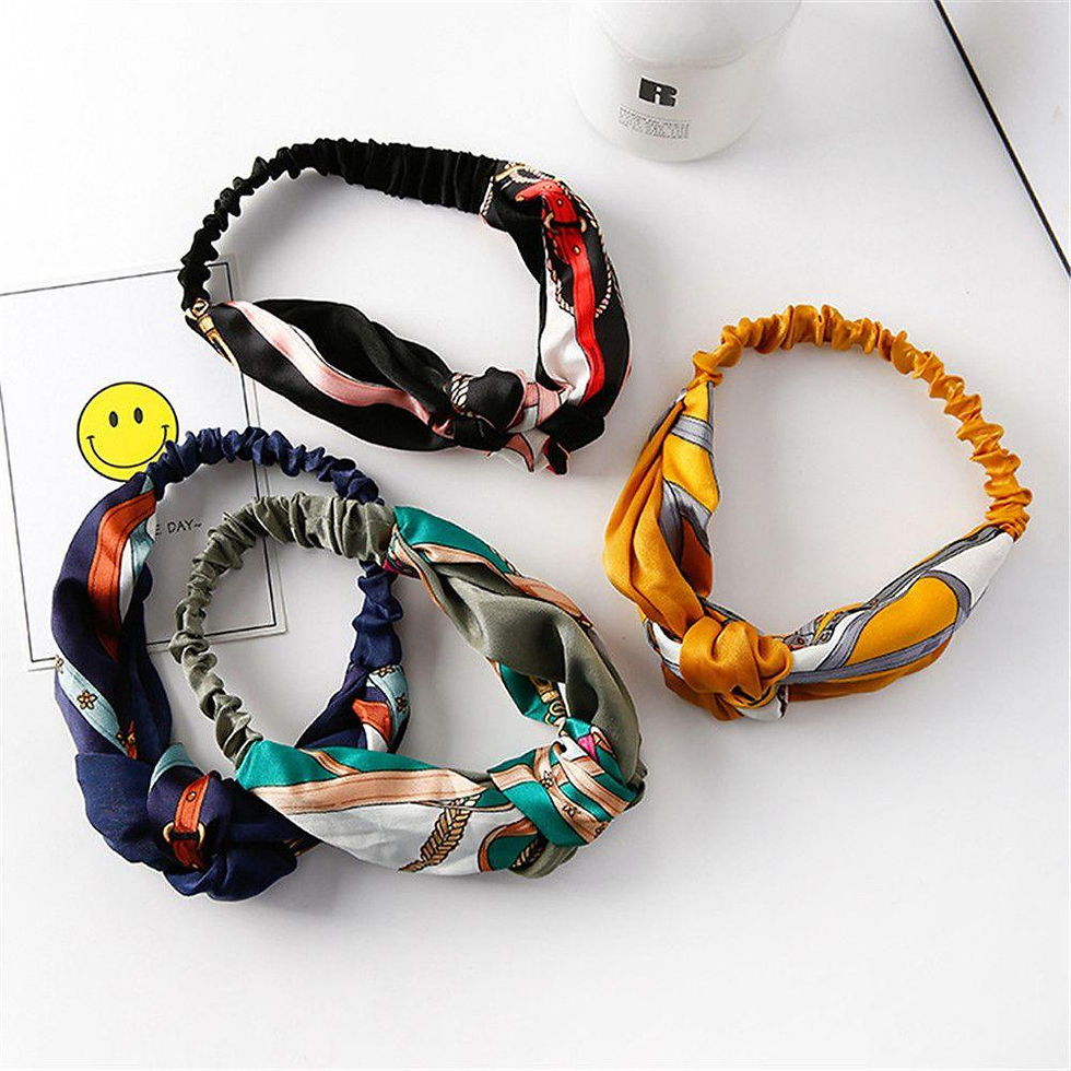 Miniatura: Twist Cross Floral Elastic Knotted Headband