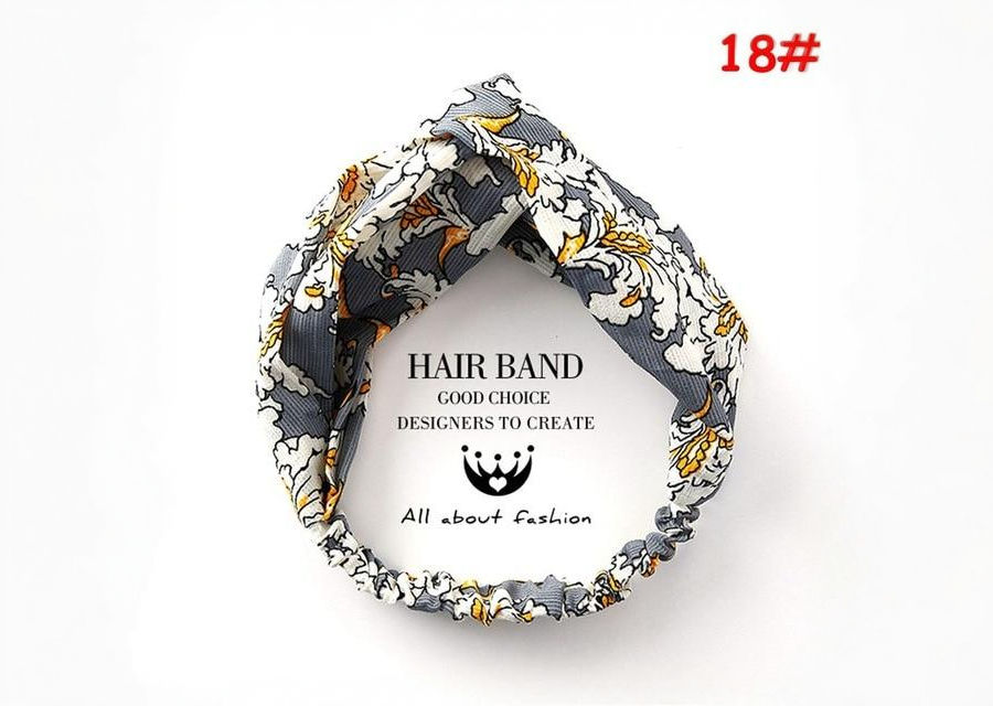 Miniatura: Twist Cross Floral Elastic Knotted Headband