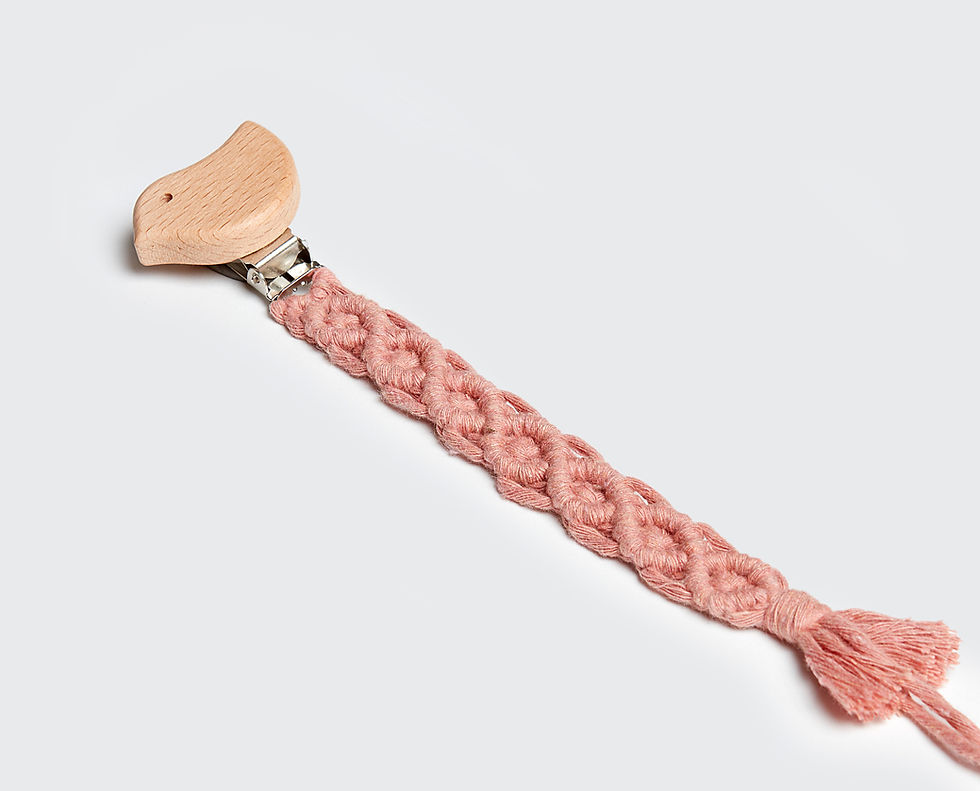Miniatura: Schnullerclip Holz Vogel eucalyptus