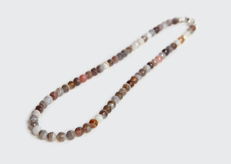 Miniatura: Halskette Botswana Achat