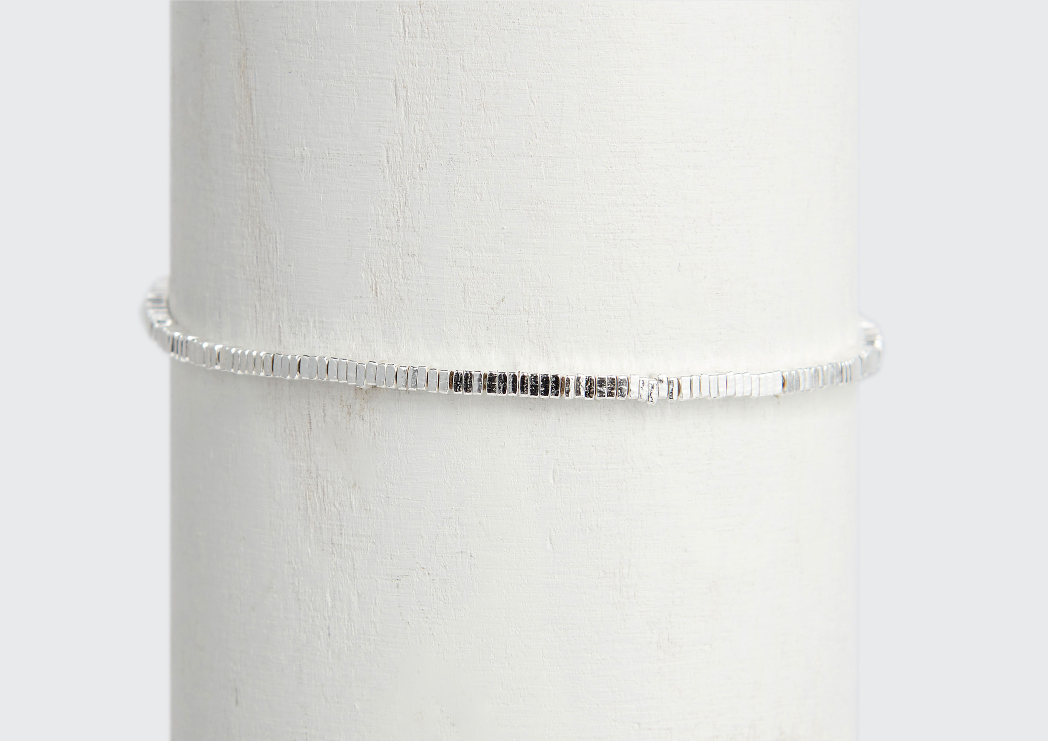 Silber Armkette Würfel