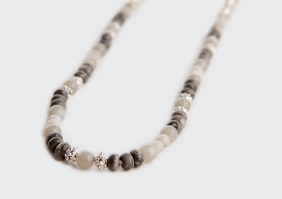 Miniaturbild: Steinkette "indicate" grau