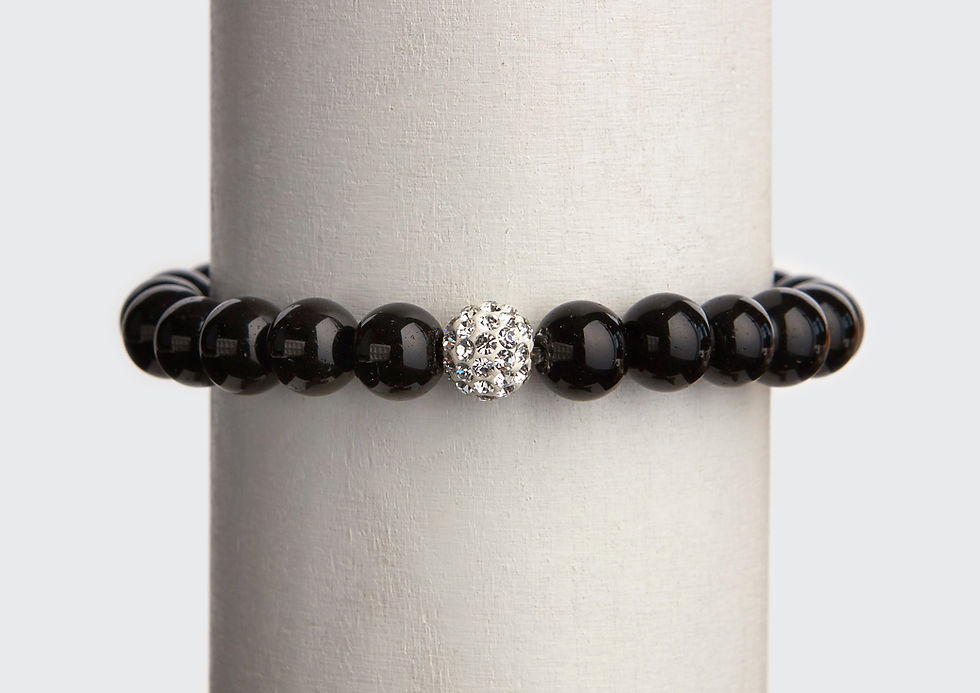 Miniatura: Edelstein Armband mit Swarovski Glitzerkugel