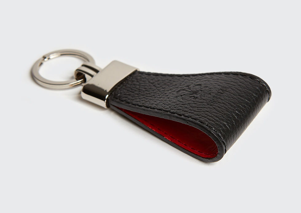 Miniature : Schlüsselanhänger Leder Edelstahl