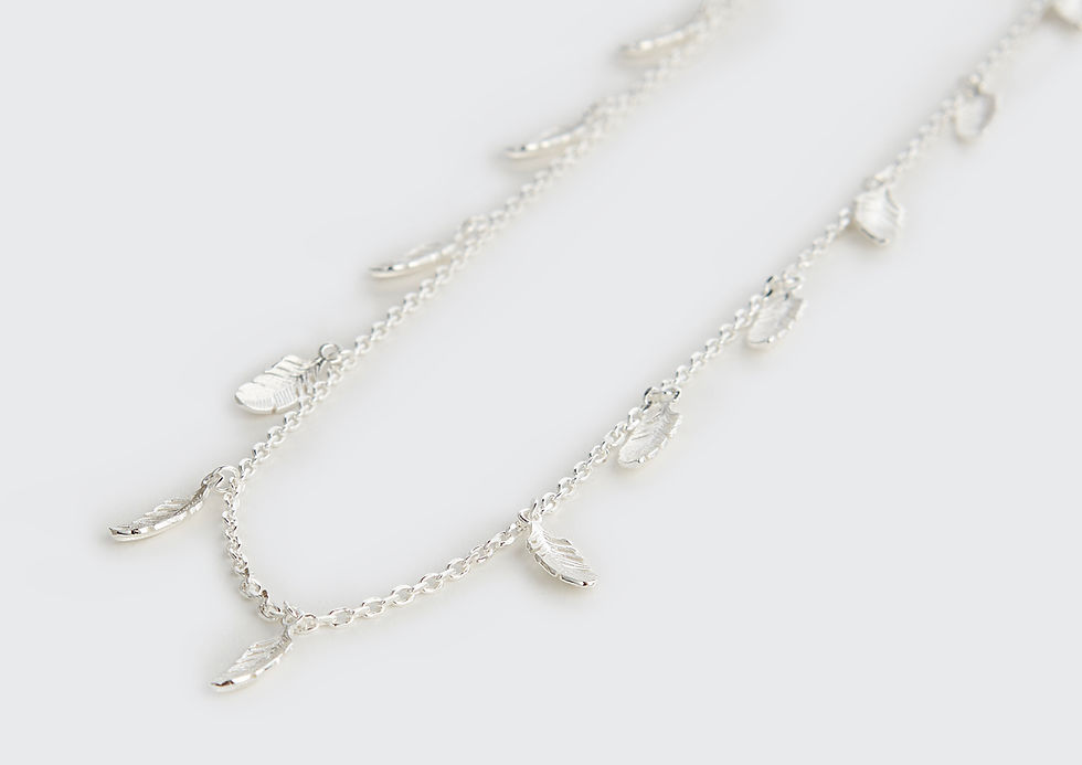 Miniatura: Anker Halskette mit Feder Anhängern