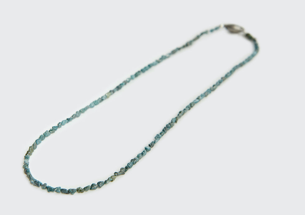 Miniatura: Diamant Halskette petrol roh