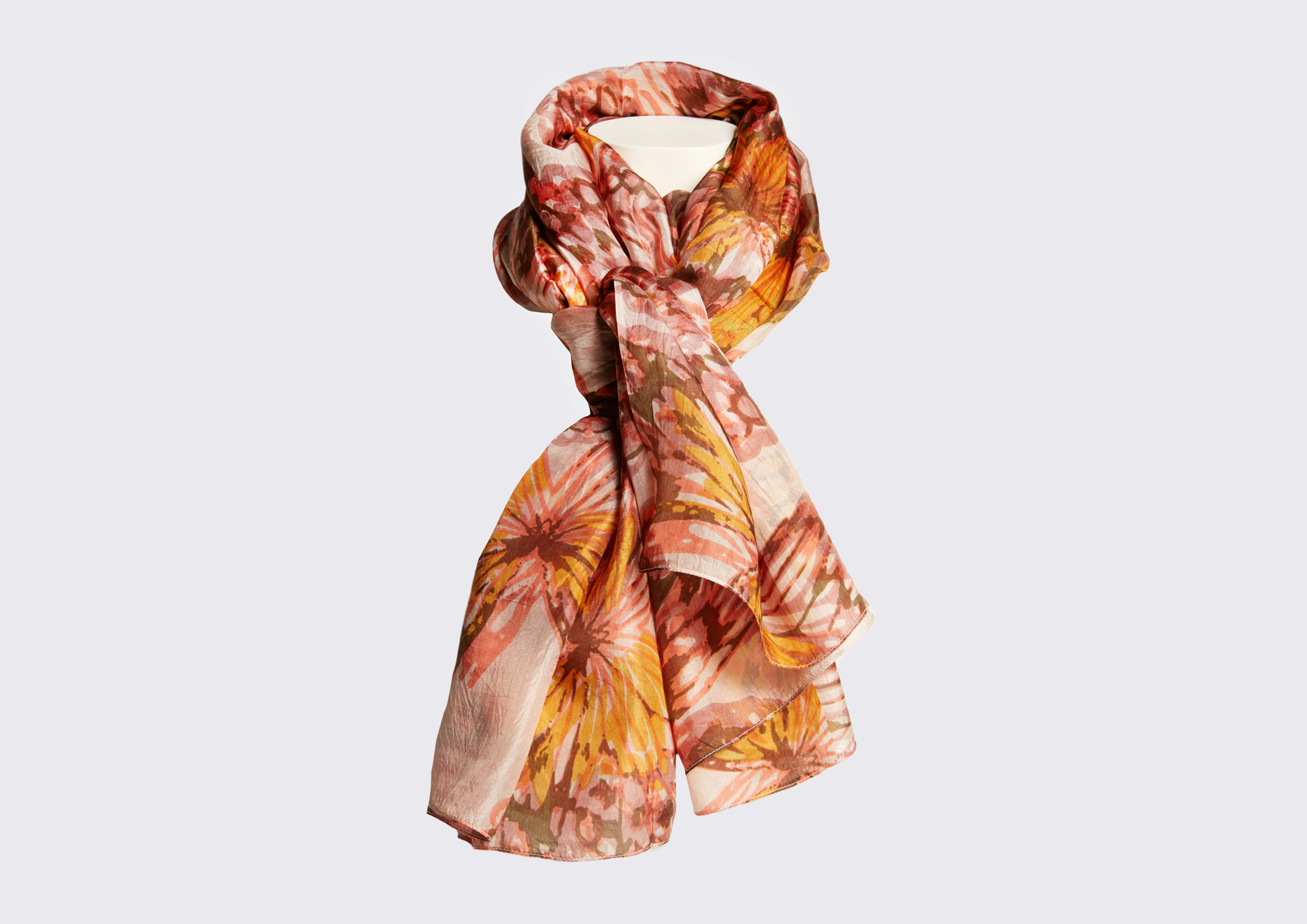 Seidenschal Butterfly, korall