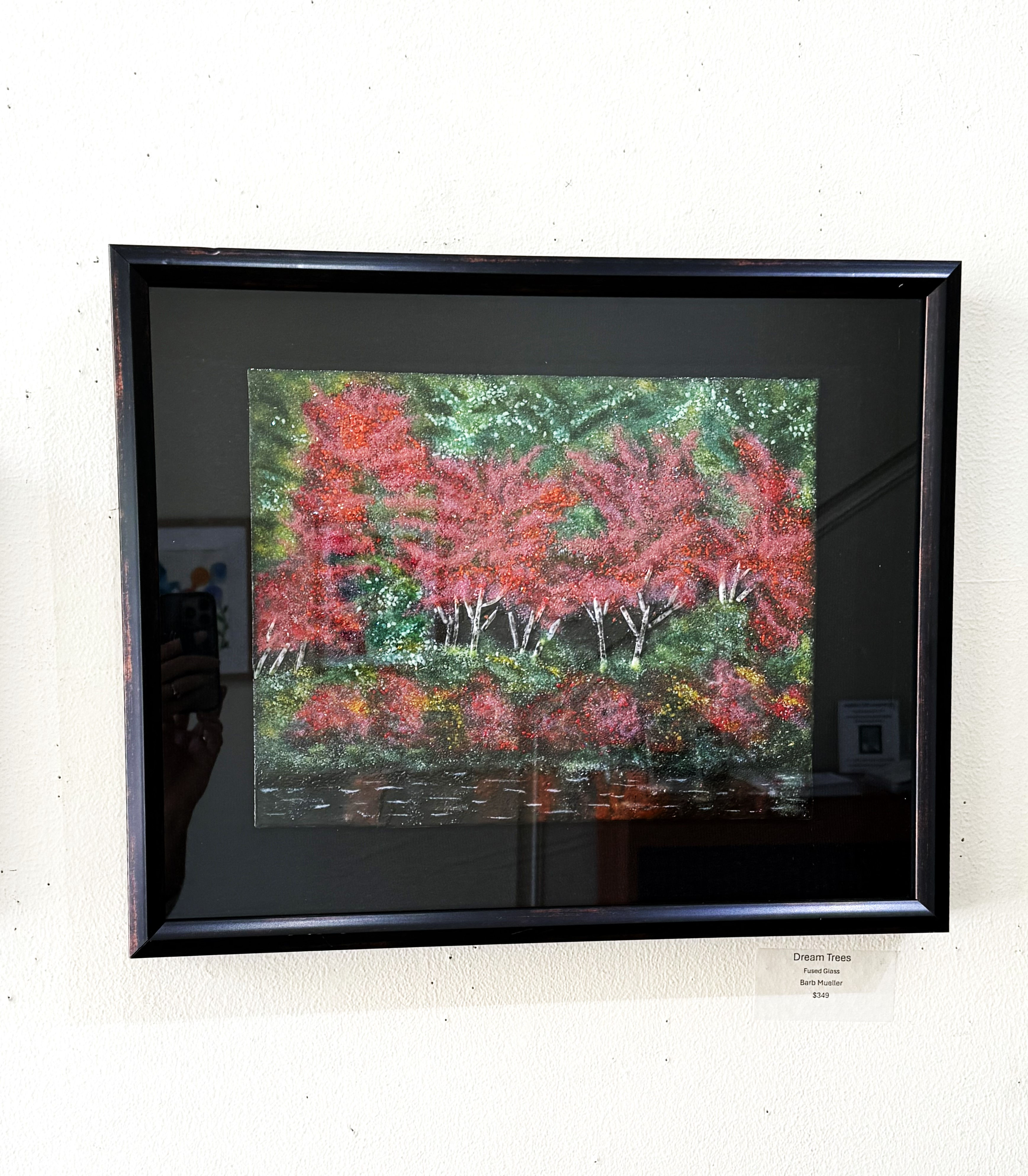 Dream Trees – Fused Glass Floral Landscape (17.5 x 21.5)