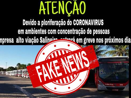Fake News - Salineira NÃO entrará em greve