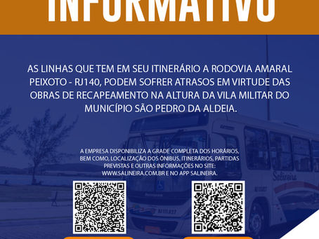 ATENÇÃO! Obras em São Pedro da Aldeia 17/08