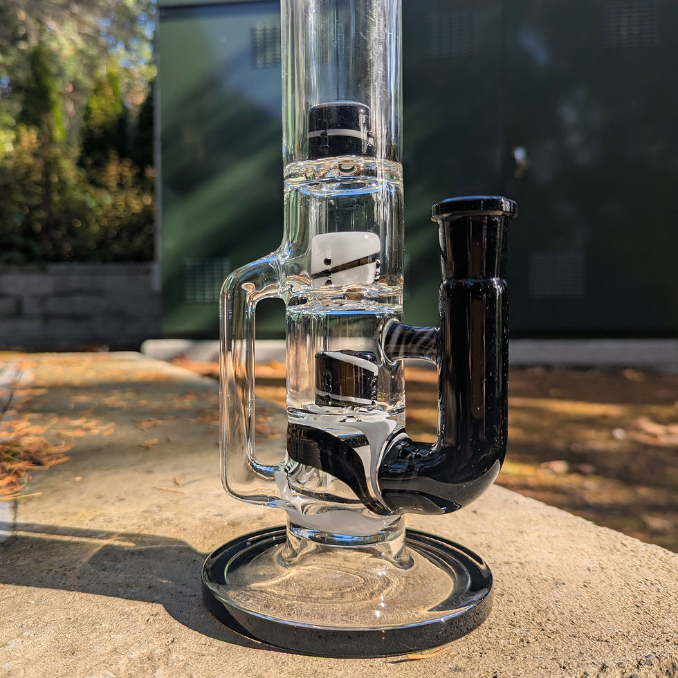 Thumbnail: Offset Double Drain Natural - B/W WigWag 16" (18mm)