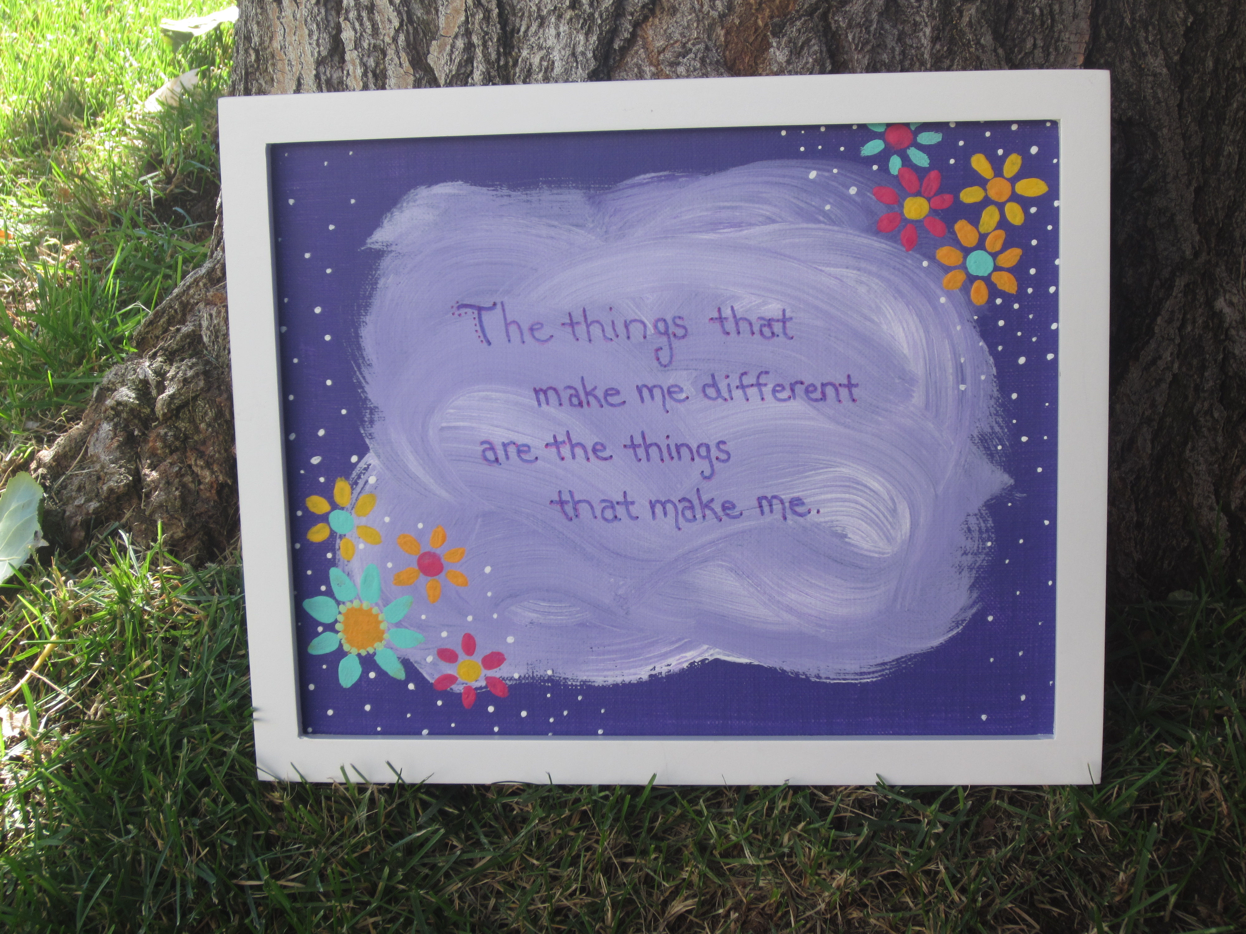 "The things that make me different..." - Purple with White Frame