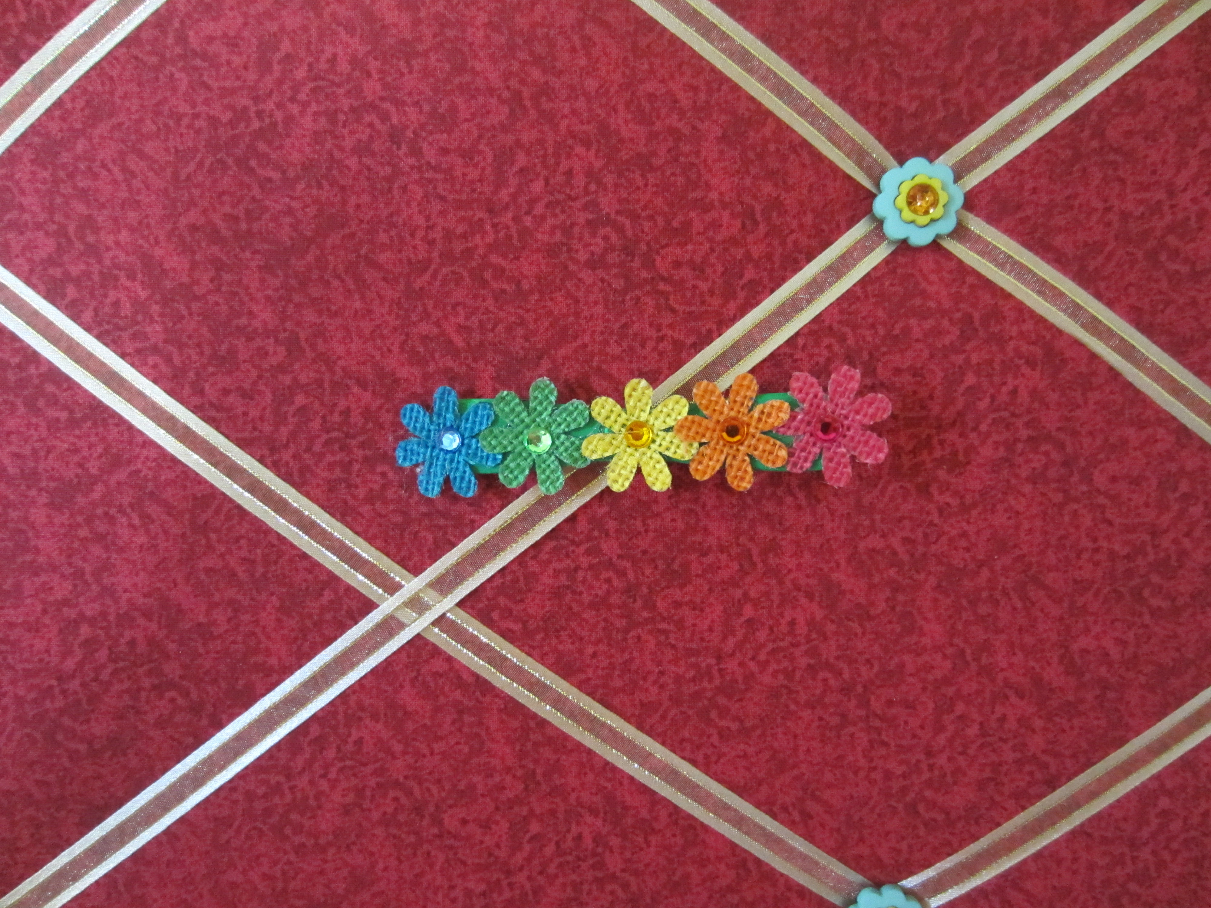 Rainbow of Flowers in a Row