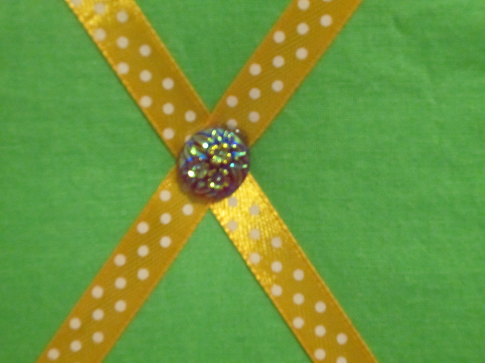 Thumbnail: Solid Lime Green with Yellow Polka Dot Ribbon
