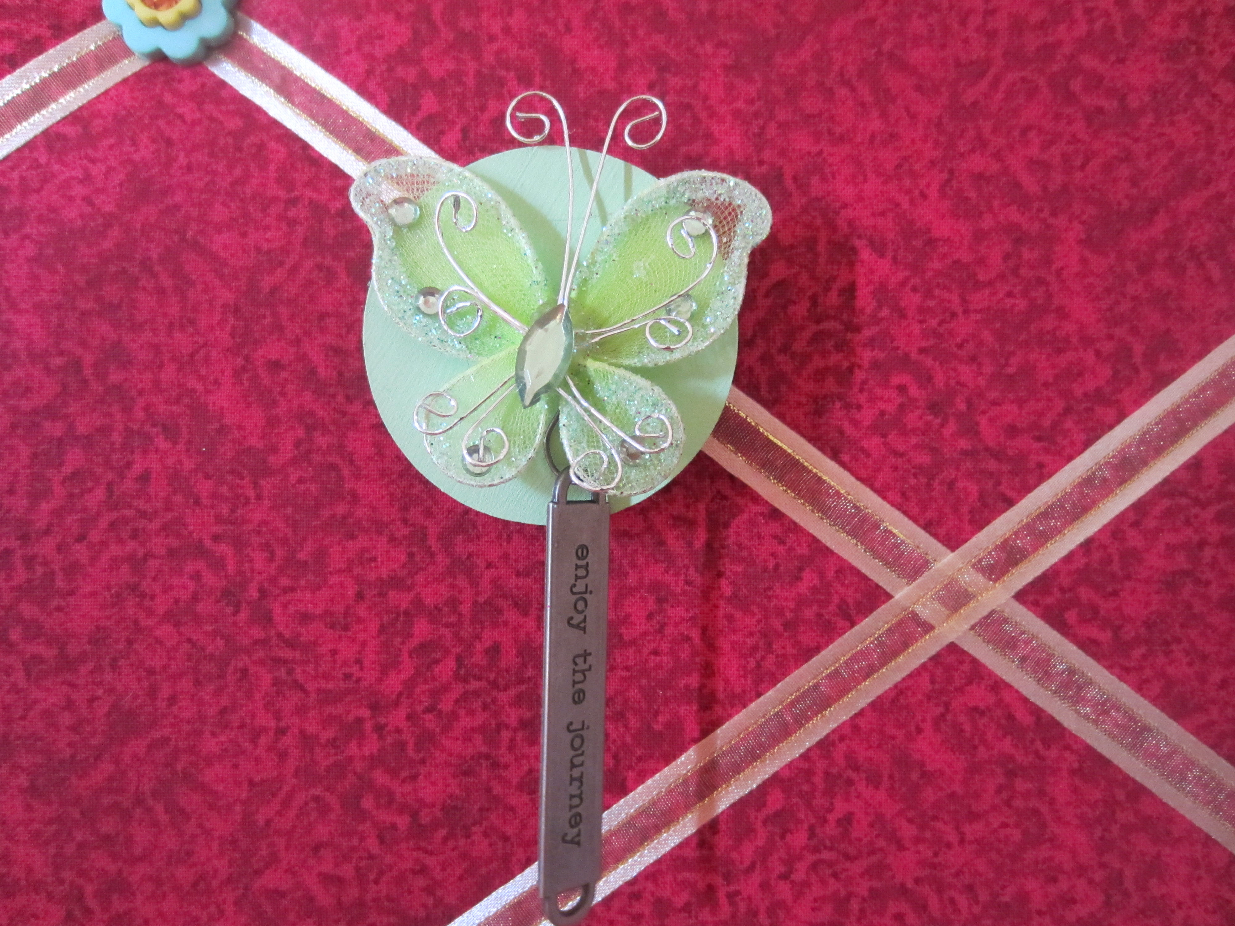 Light Green Butterfly with Inspirational Saying