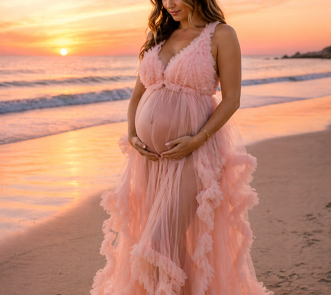 Luxury Maternity Gown | Virginia Beach Maternity Photography