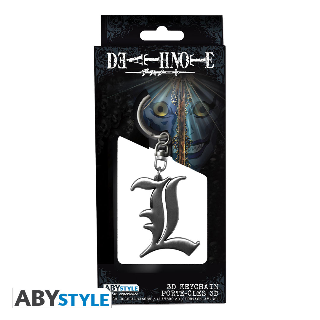 Abysse America Death Note L Symbol 3D Metal Keychain 1