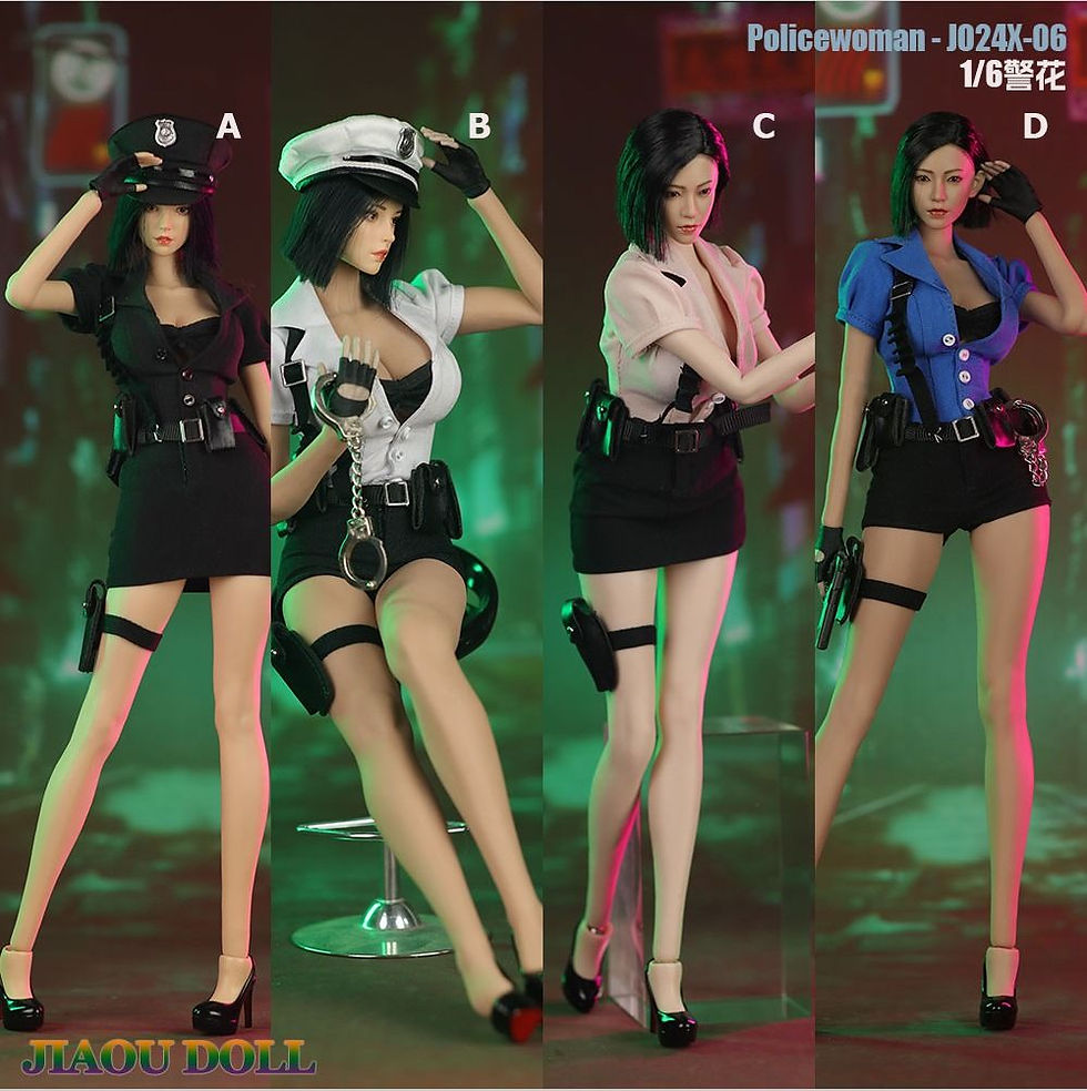 JIAOU JO24X-06E Policewoman Uniform 1/6 Costume Set