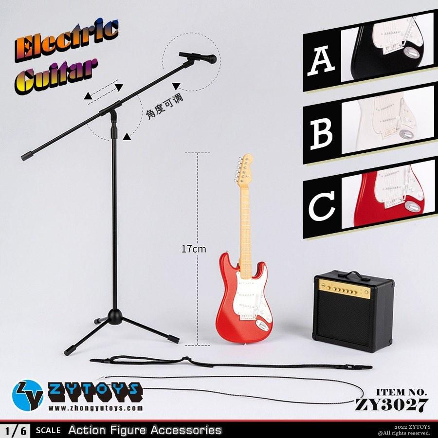 ZYTOYS ZY3027 1/6 Electric GuitarPO closing: 15 Oct 22 Est release: Q4 2022 Deposit $10  * Price for either ZY3027A Black ZY3