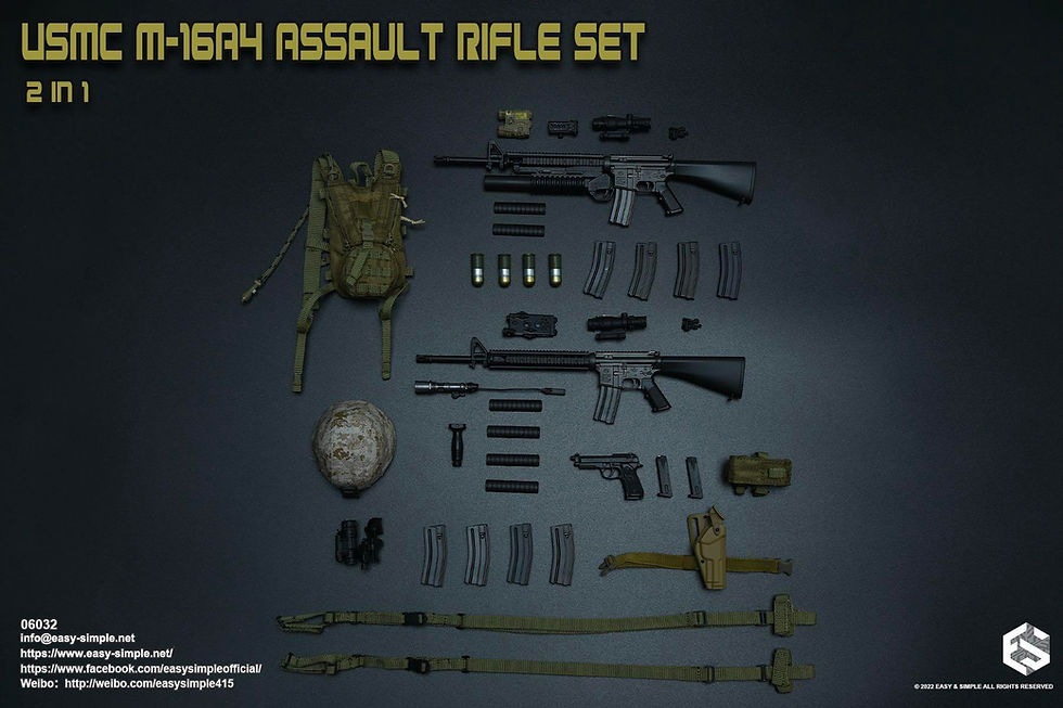 Thumbnail: Easy&Simple 06032 USMC M16A4 Assault Rifle Set 2 in 1