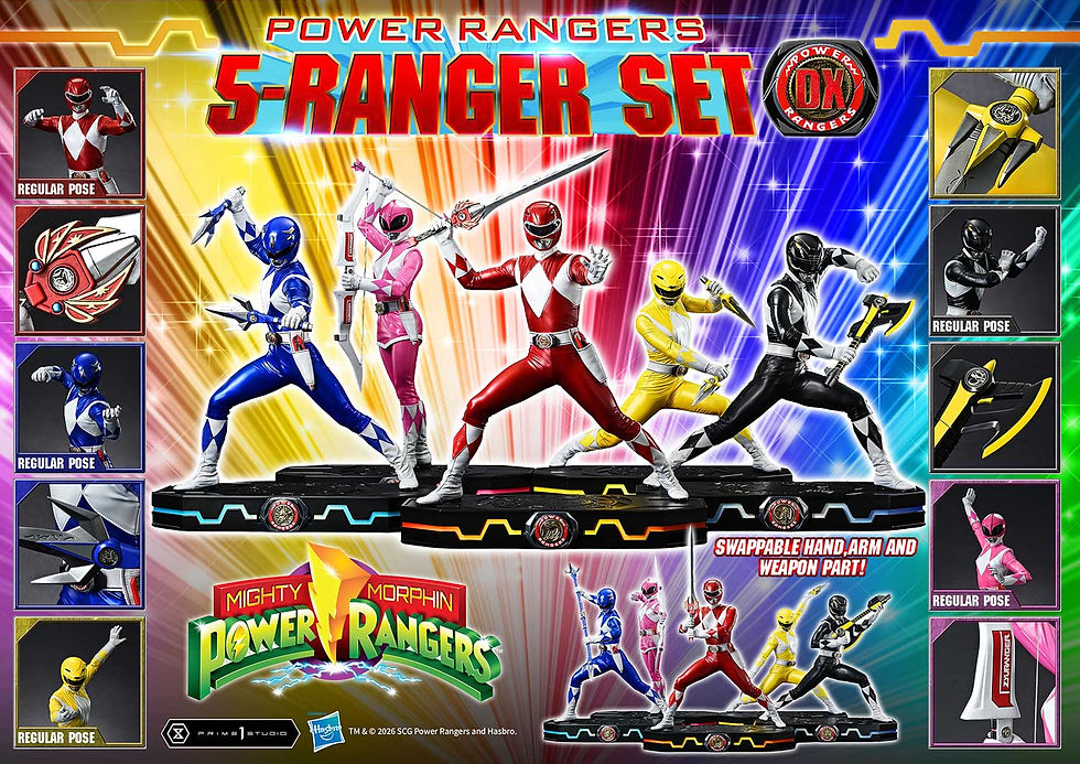 Thumbnail: Prime 1 Studio Power Rangers (5-Ranger Set) Deluxe Version 3