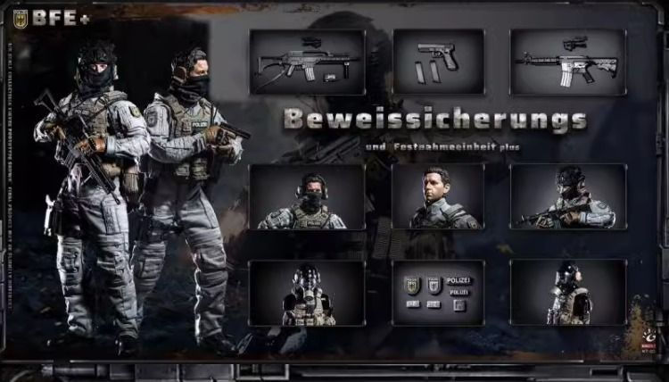 Thumbnail: KING'S TOY KT-8008 Beweissicherungs und Festnahmeeinhert Plus BFE+ 1/6 Figure 10
