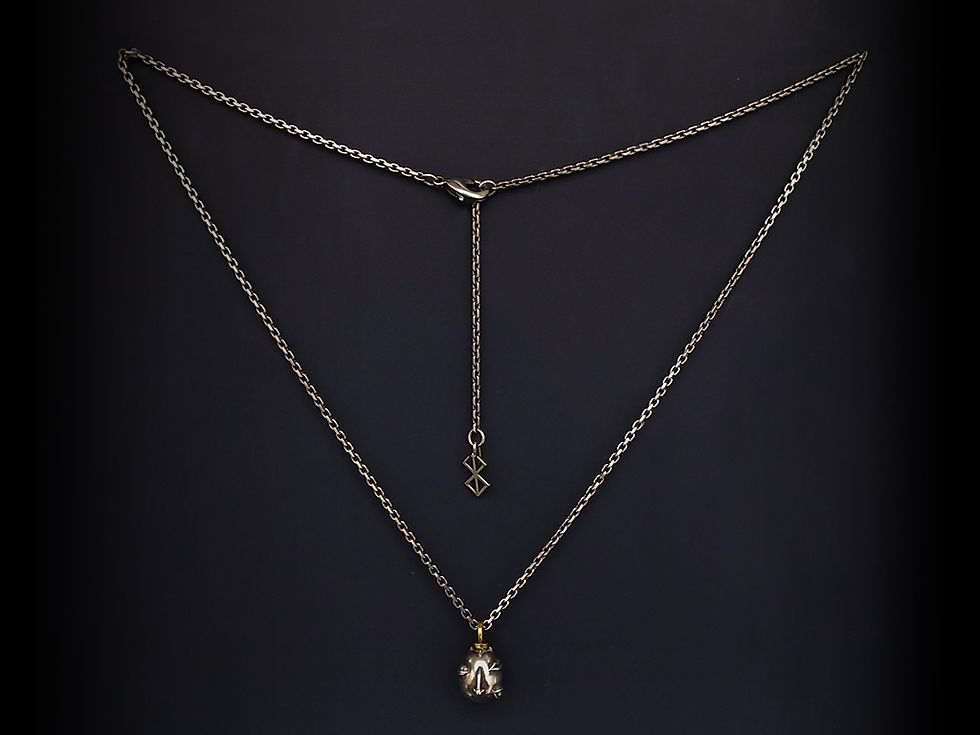 Thumbnail: ART OF WAR Berserk Beherit Silver Chain Necklace (Egg of the King/Eclipse) 4