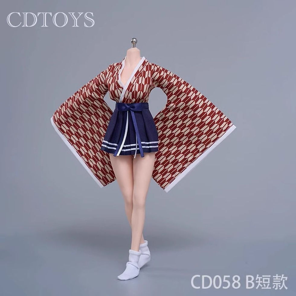 Thumbnail: CDTOYS CD058 Kimono Clothes Short Skirt 1/6 Costume Set 8