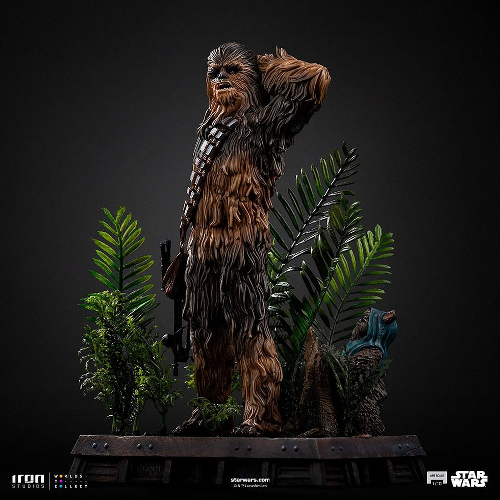 Thumbnail: Iron Studios Chewbacca and Tokkat - Star Wars - Art Scale 1/10 Statue 3