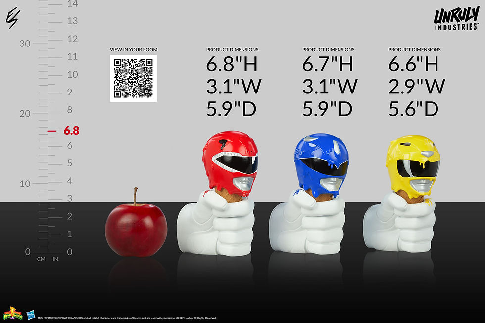 Thumbnail: Sideshow SS700211 Unruly Industries - Red, Yellow and Blue Power Rangers Scoops