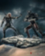 PureArts The Witcher : Geralt vs Eredin Diorama 1/6 Statue