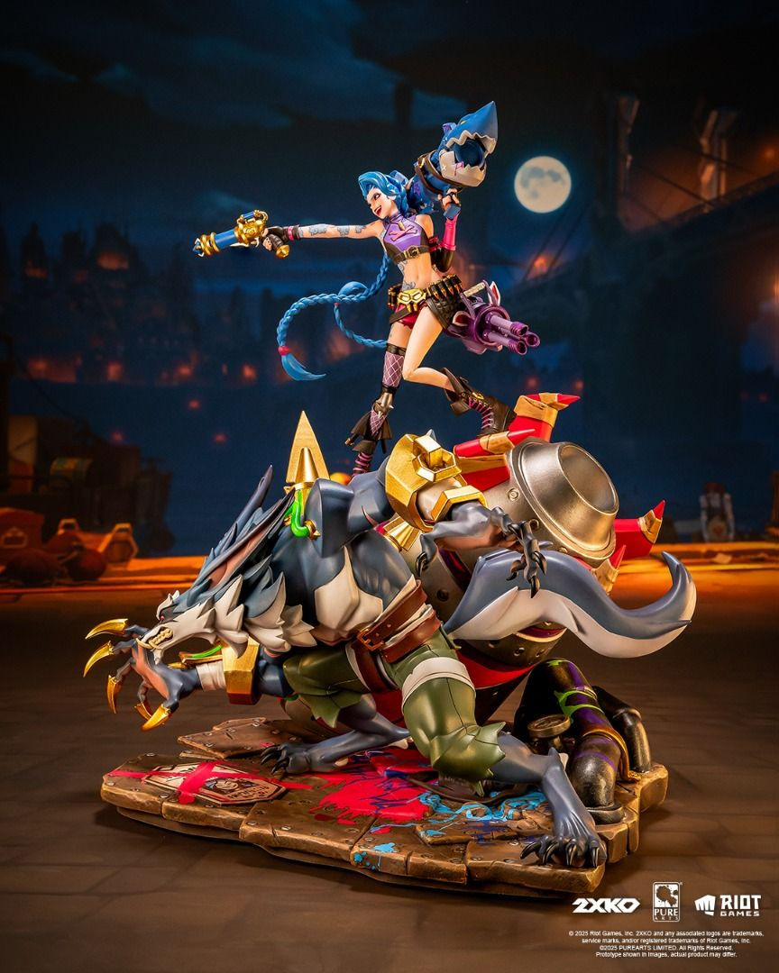 PureArts 2XKO Jinx & Warwick 1/10 Scale Diorama 1