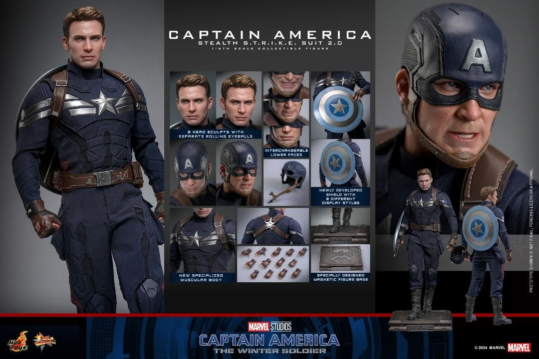 Hot Toys MMS783 Captain America: The Winter Soldier (Stealth S.T.R.I.K.E. Suit) 2.0