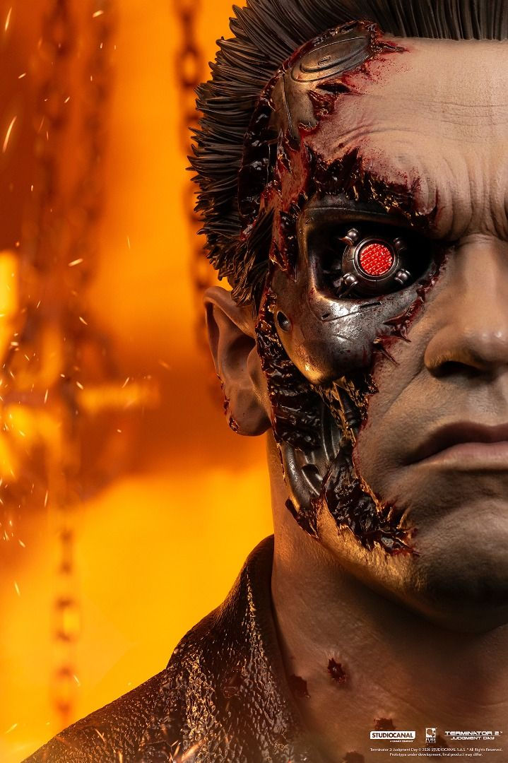 Thumbnail: PureArts Terminator 2 : T-800 Model 101 Battle Damaged 1/1 Scale Art Bust 8