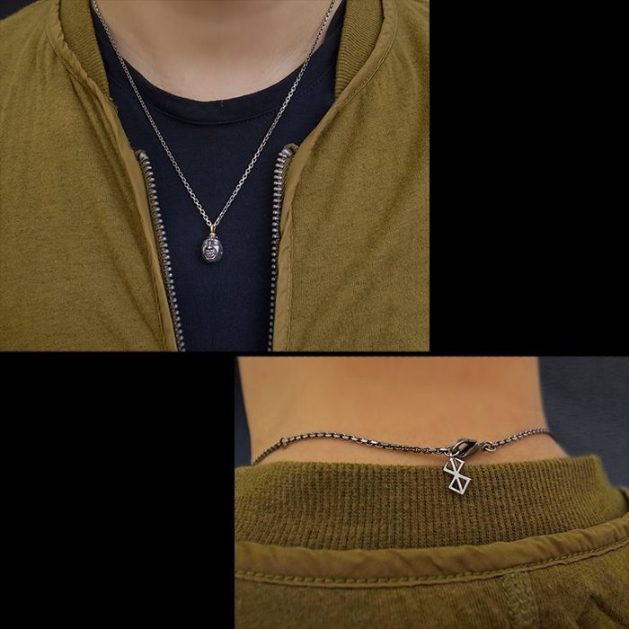 Thumbnail: ART OF WAR Berserk Beherit Silver Chain Necklace (Egg of the King/Eclipse) 8